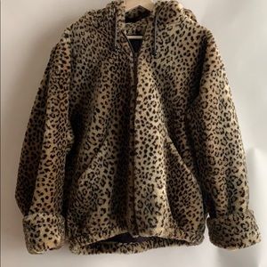 Faux Fur Vintage Leopard Coat
